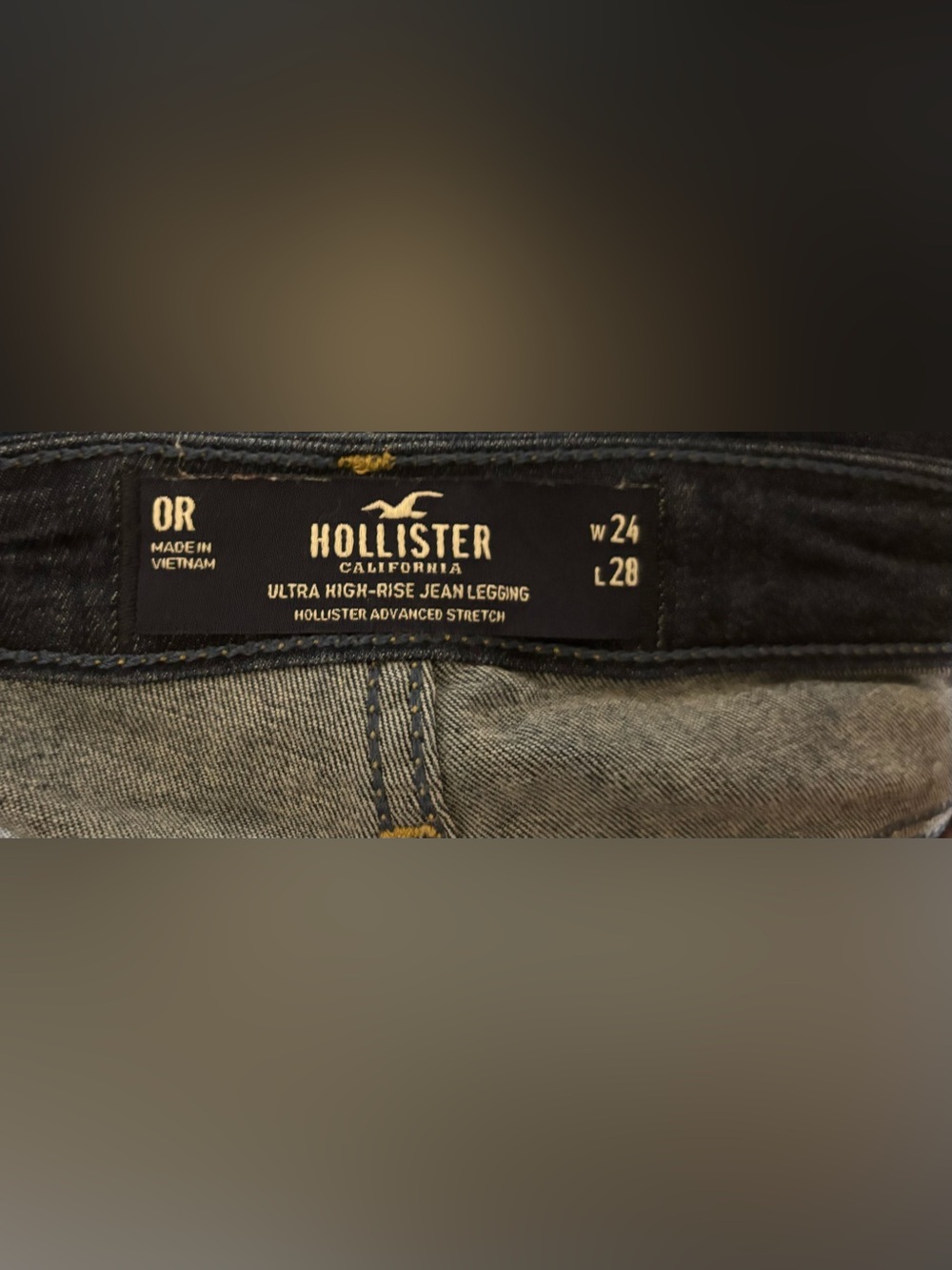 Women’s Ultra High-Rise Jean Legging with advanced stretch in dark-wash